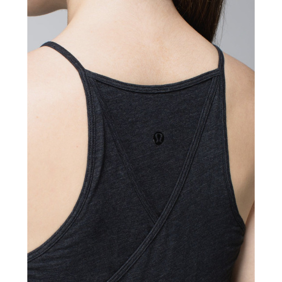 Lululemon High Neck Cross Back Sleeveless Crop Top Gray 4 NWOT - Picture 8 of 13